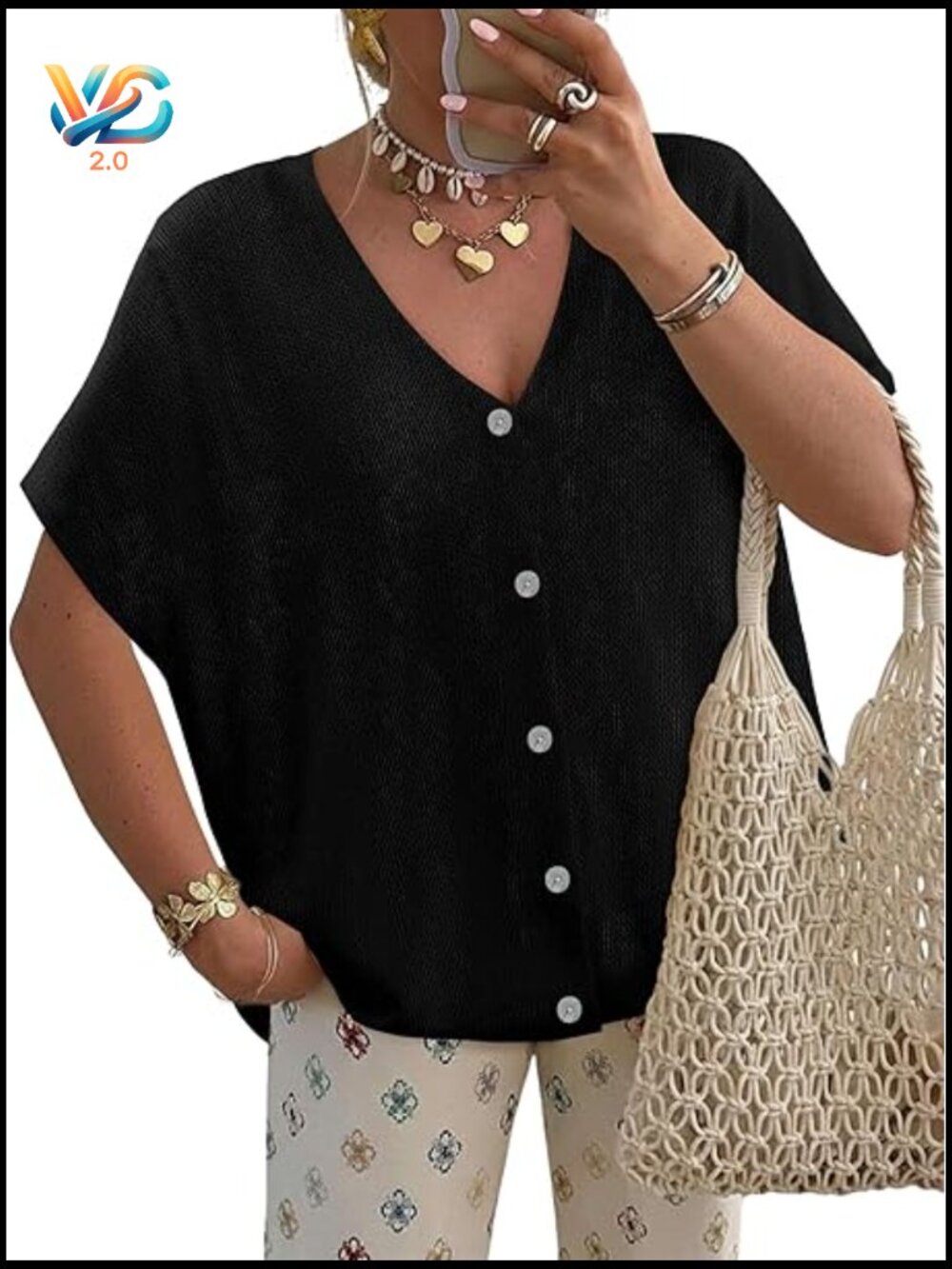 Womens Oversized Batwing Sleeve Cardigan Sweater Open Front Lightweight